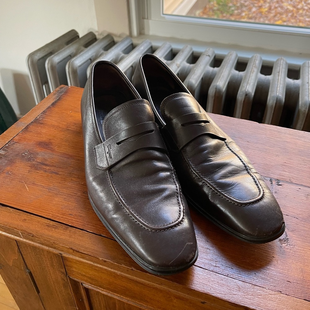 Salvatore Ferragamo Rain Lux Men’s loafers size 10D Brown